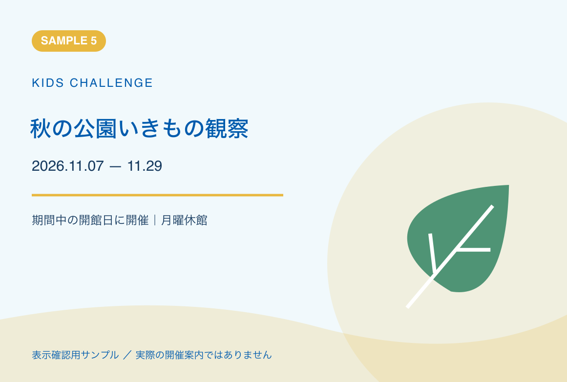 秋の公園いきもの観察